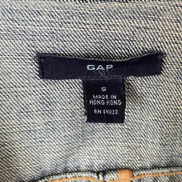 Vintage Y2K 2002 GAP Denim Jacket Size Small 100% Cotton Hong Kong - Picture 4 of 7